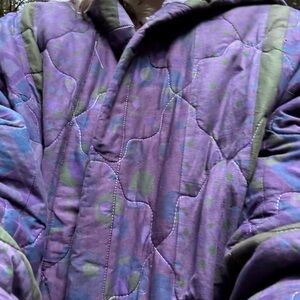 Kimono Quilt Coat Purple
